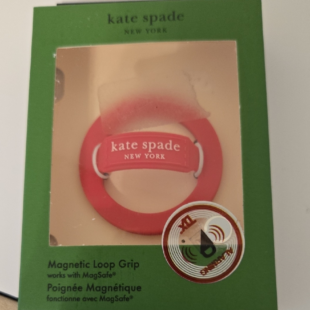 Kate Spade Red Magnetic Loop Grip New - Picture 3 of 3